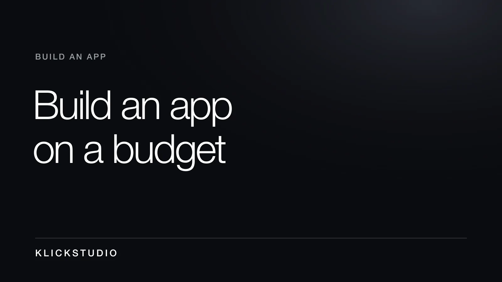 Building a cheap app with AI and no-code