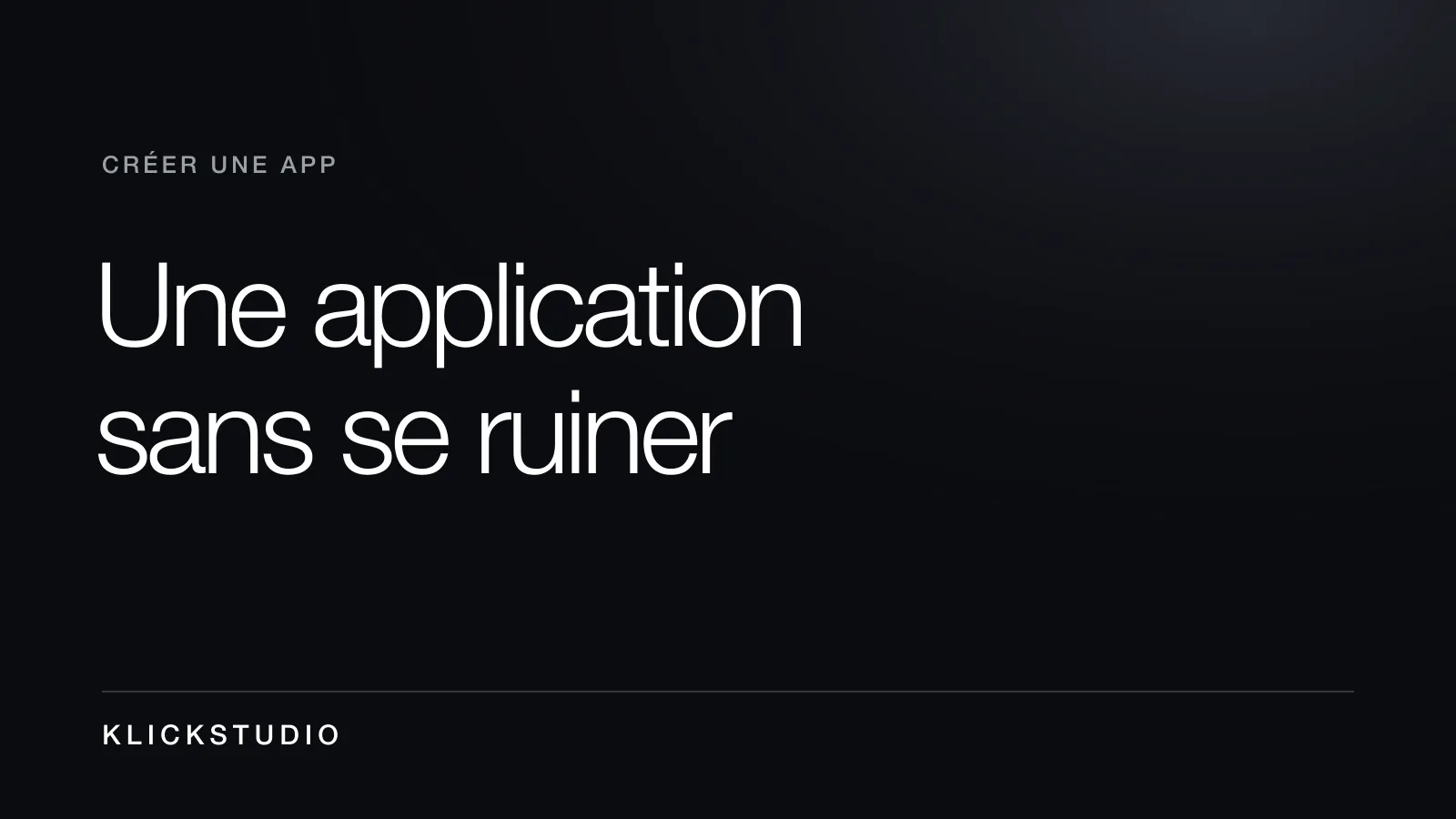 Maquette d’application mobile créée à petit budget
