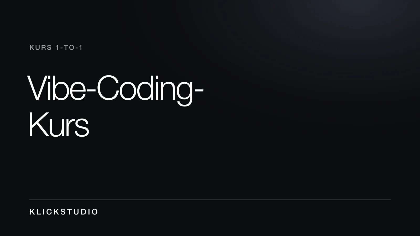 Individueller Vibe-Coding-Kurs per Video in der Schweiz