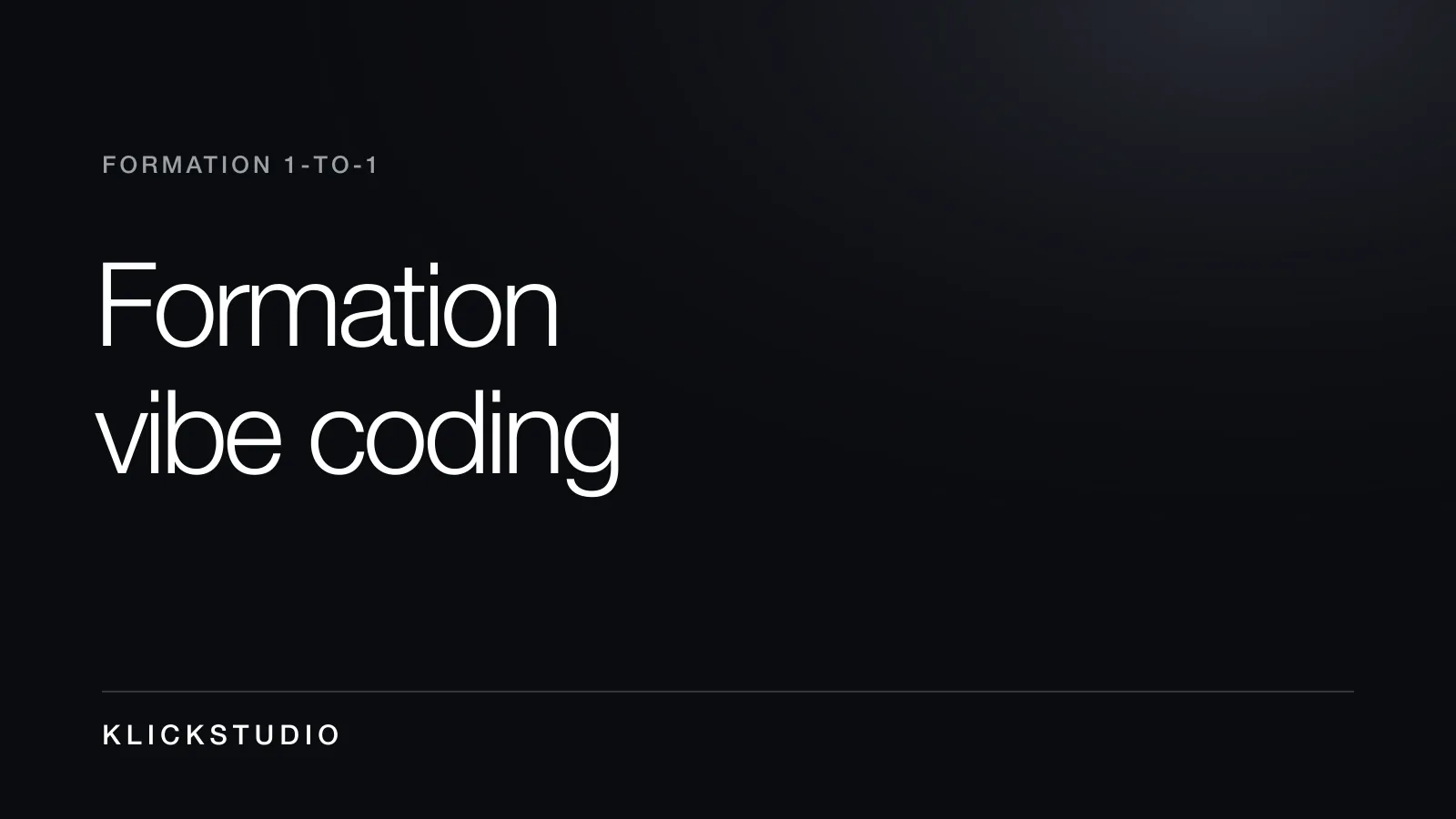 Coaching vibe coding en visioconférence avec partage d’écran