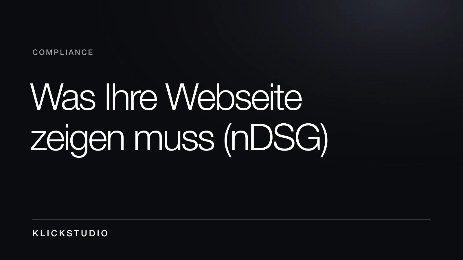 nDSG-konforme Webseite in der Schweiz