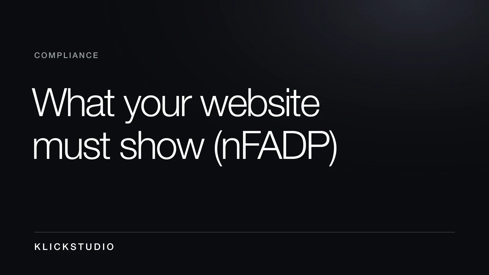 nFADP-compliant website in Switzerland