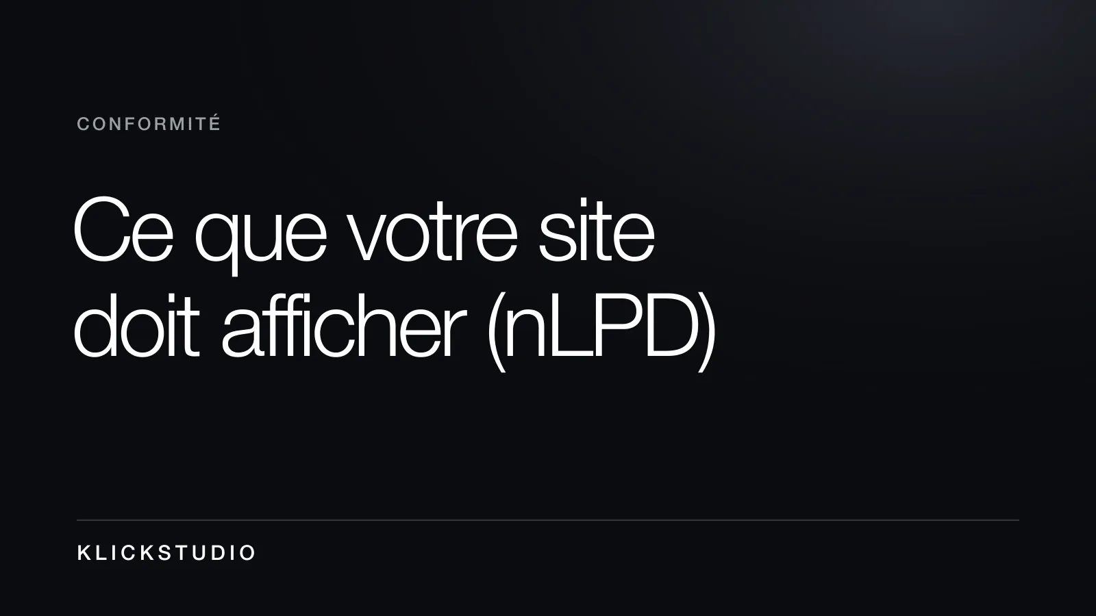 Déclaration de confidentialité d’un site internet suisse
