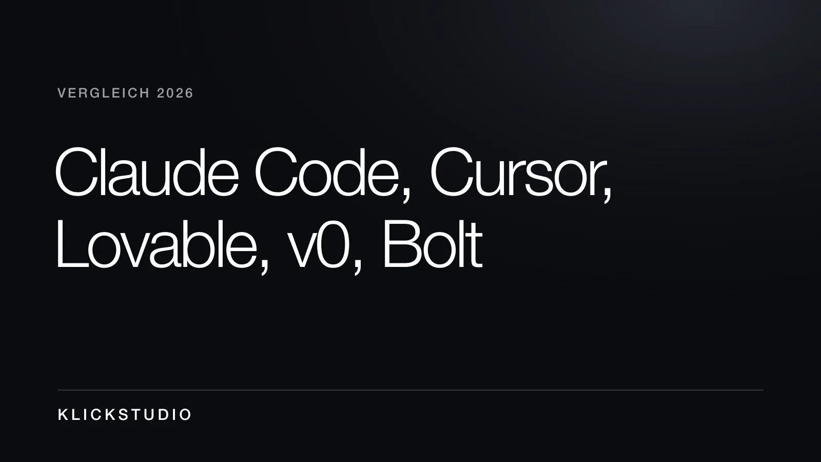 Vergleich der Vibe-Coding-Tools Claude Code, Cursor, Lovable und v0