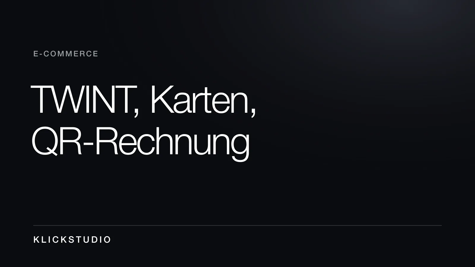 Online-Zahlung mit TWINT und Karten für Schweizer KMU
