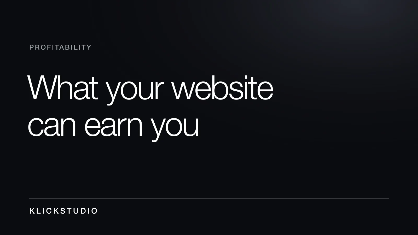 Calculating the profitability of a website