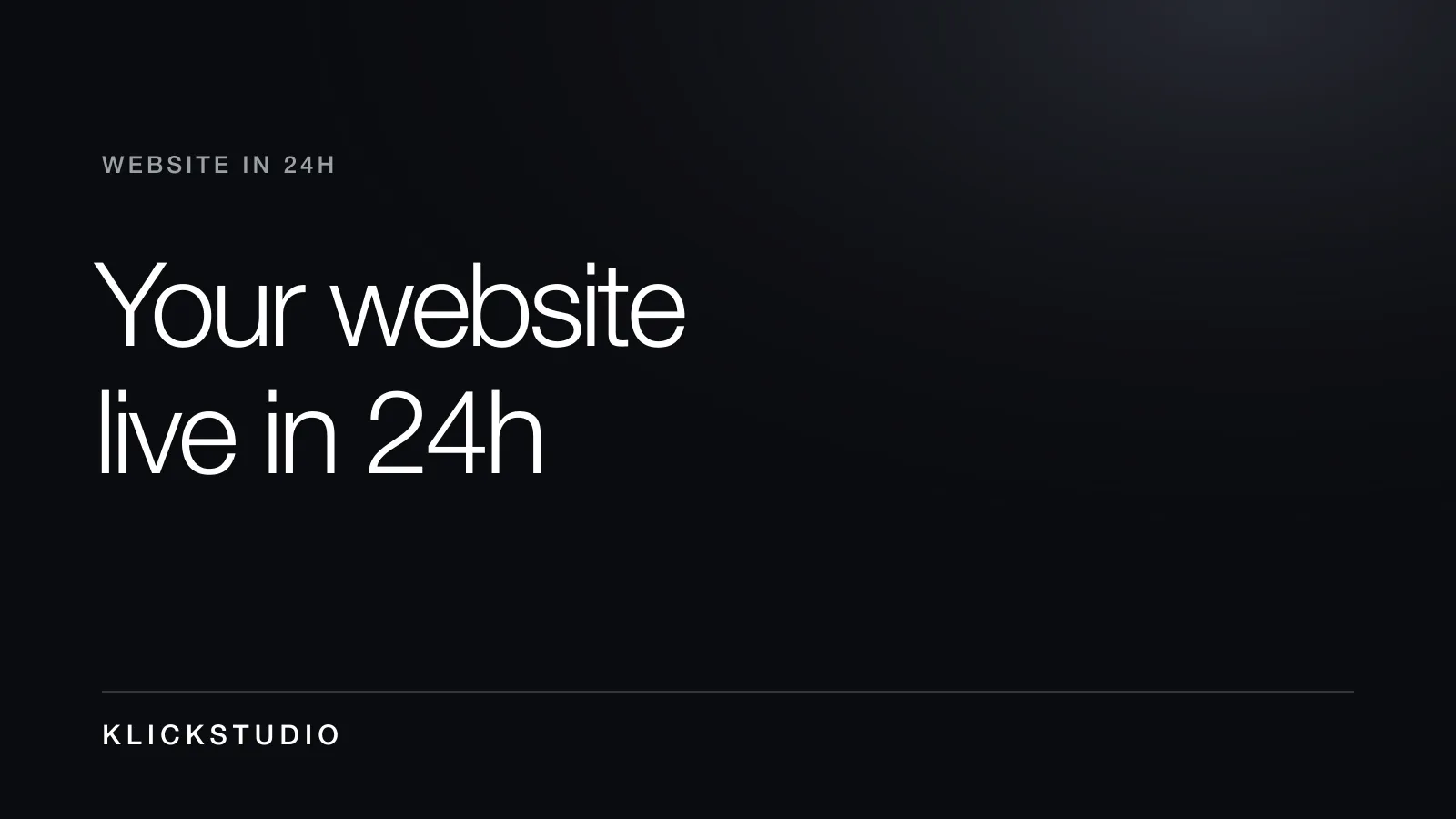 Professional website delivered in 24 hours
