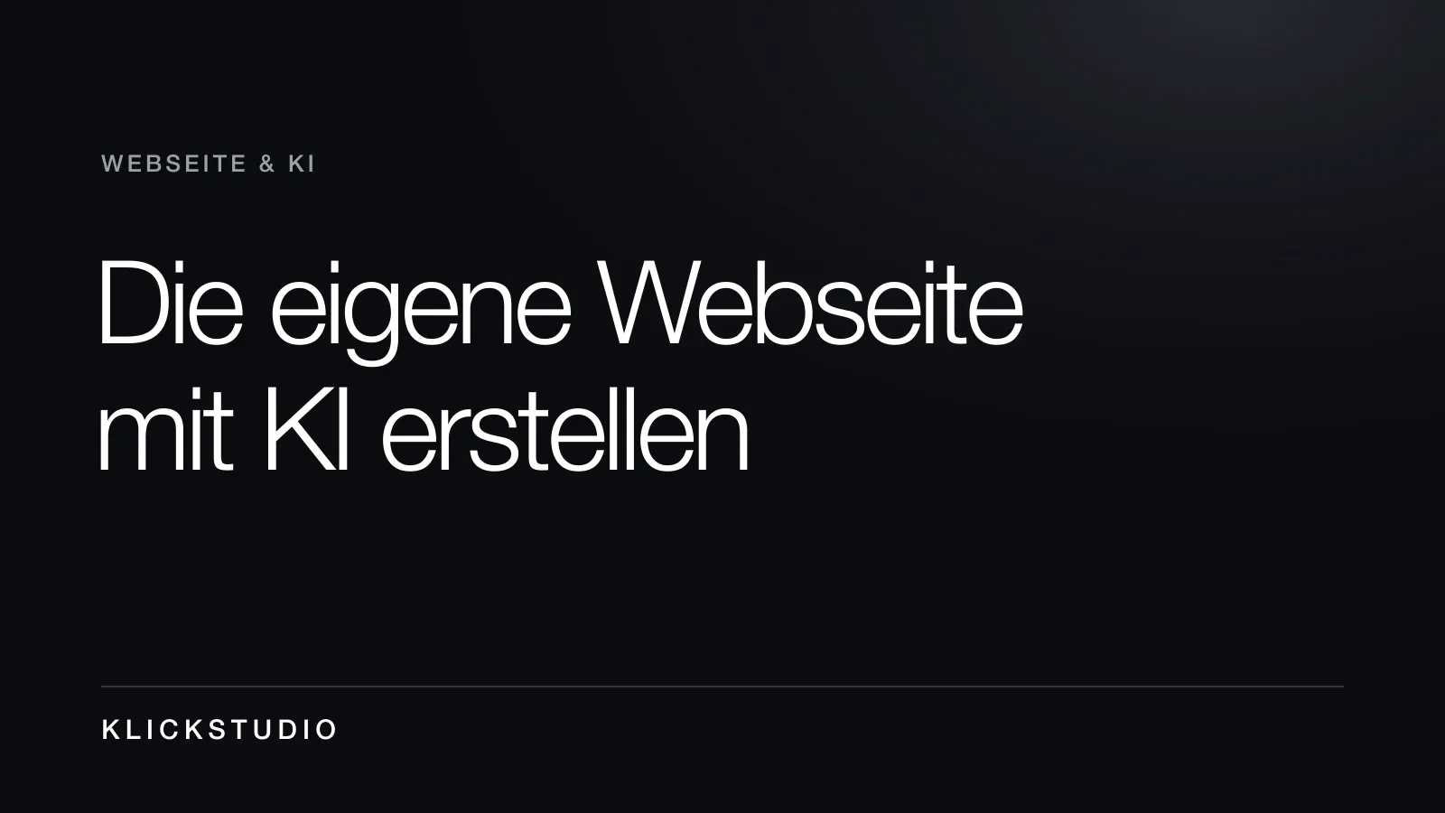 Die eigene Webseite mit künstlicher Intelligenz erstellen