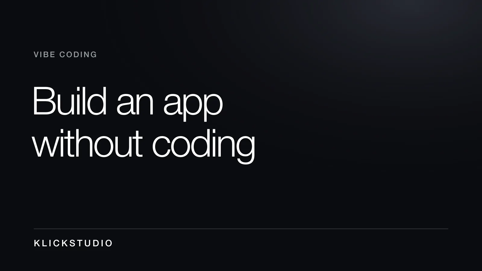 Vibe coding: building an app by describing your ideas to an AI