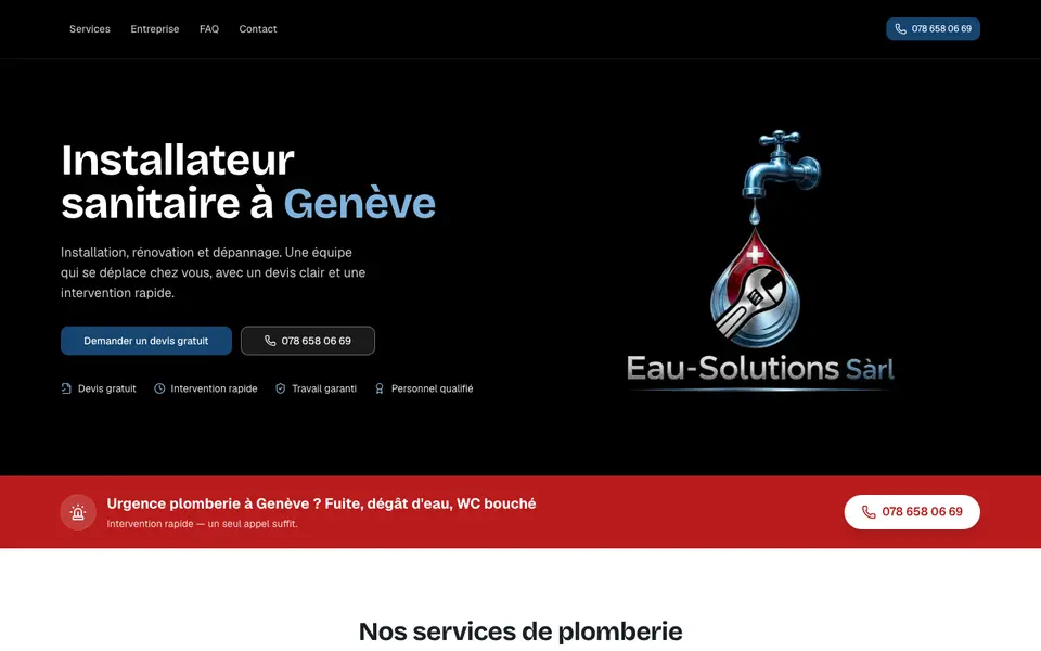 Eau Solutions — Sanitaire & traitement de l'eau