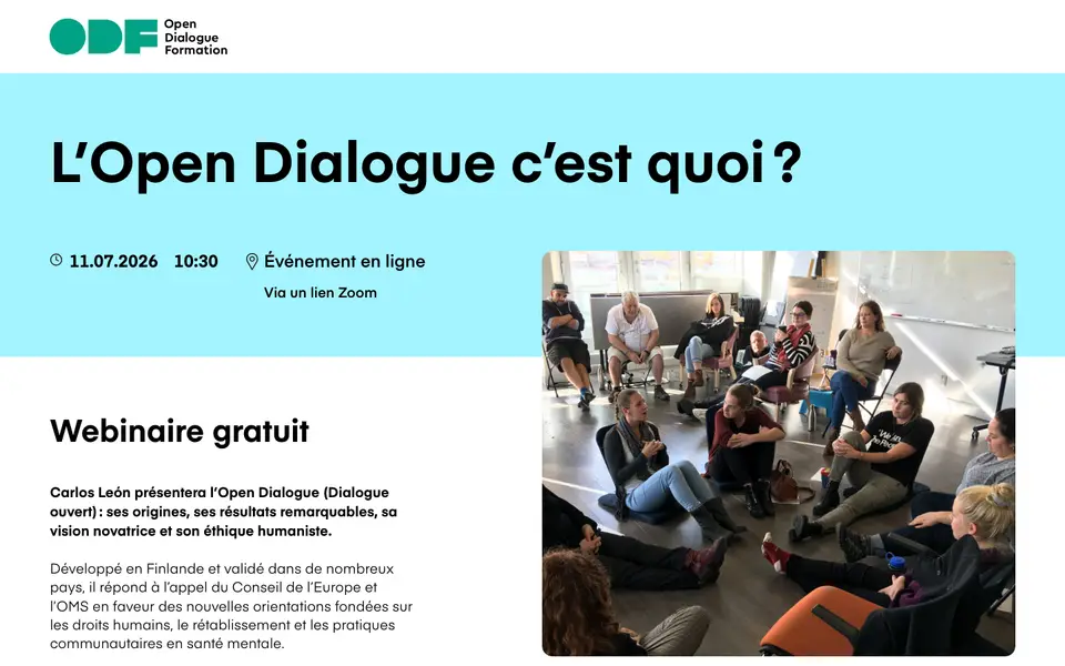 Site internet Open Dialogue Formation